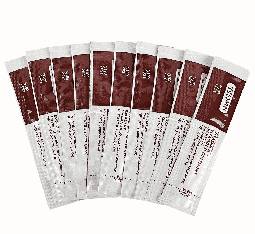 Fougera Vitamin A + Vitamin D Ointment (Sachet 5mL / Lip Tube 8mL ...